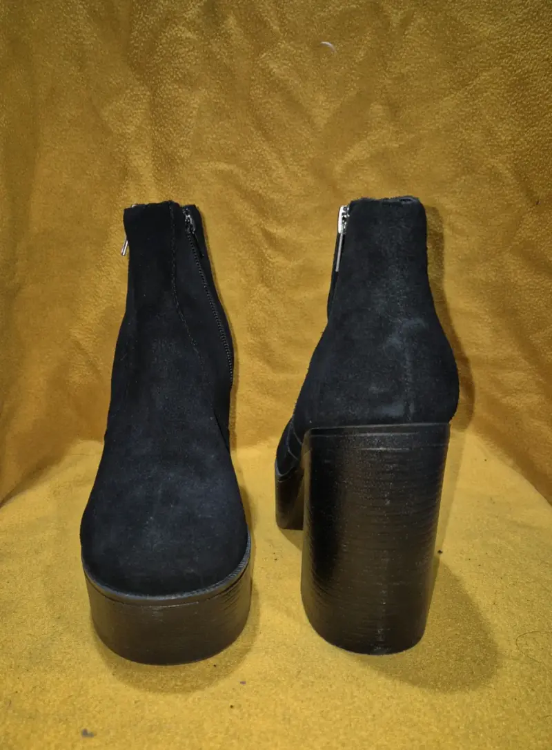 Botines negros de tacón alto con cierre lateral - 5
