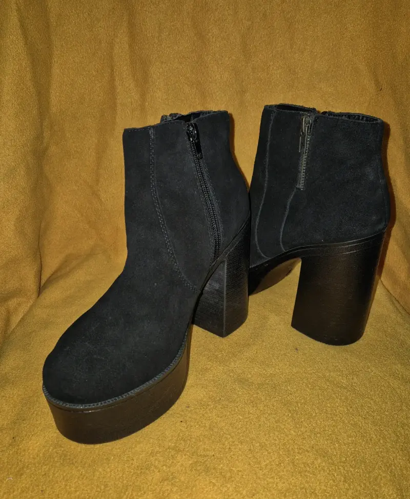 Botines negros de tacón alto con cierre lateral - 6
