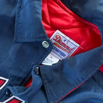 Chaqueta vintage Indians azul y roja - miniatura 5