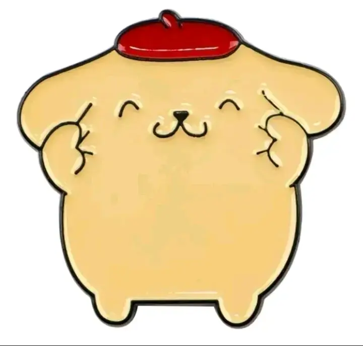 Pin metálico con broche de goma pompompuri - 1