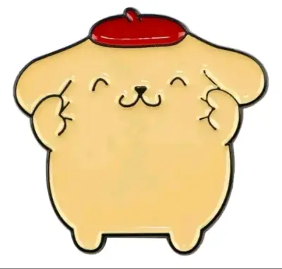 Pin metálico con broche de goma pompompuri - miniatura 1