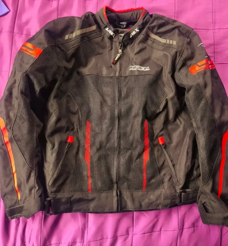 Chaqueta de moto Arexx negra y roja - 1