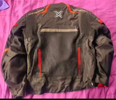Chaqueta de moto Arexx negra y roja - miniatura 2