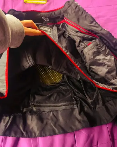 Chaqueta de moto Arexx negra y roja - miniatura 4