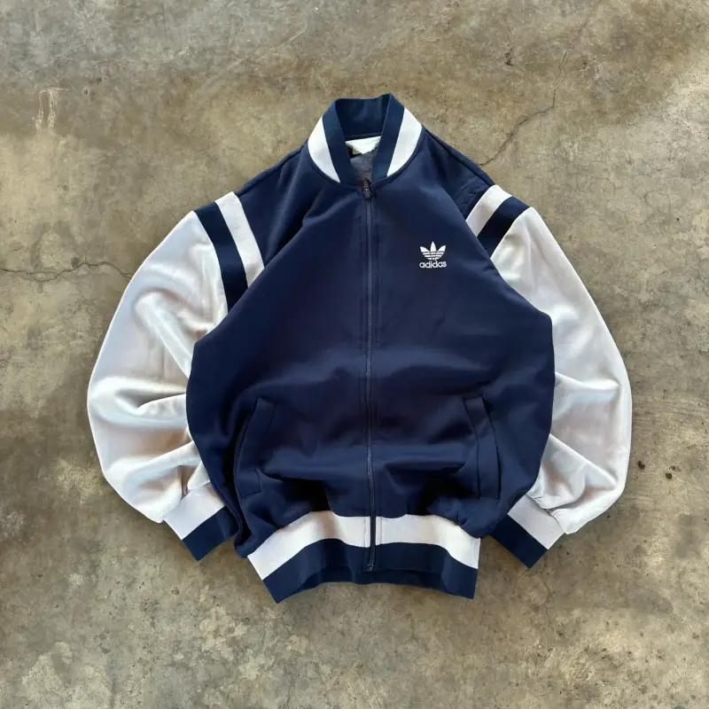 Chaqueta deportiva Adidas azul y blanca Bootleg - 1