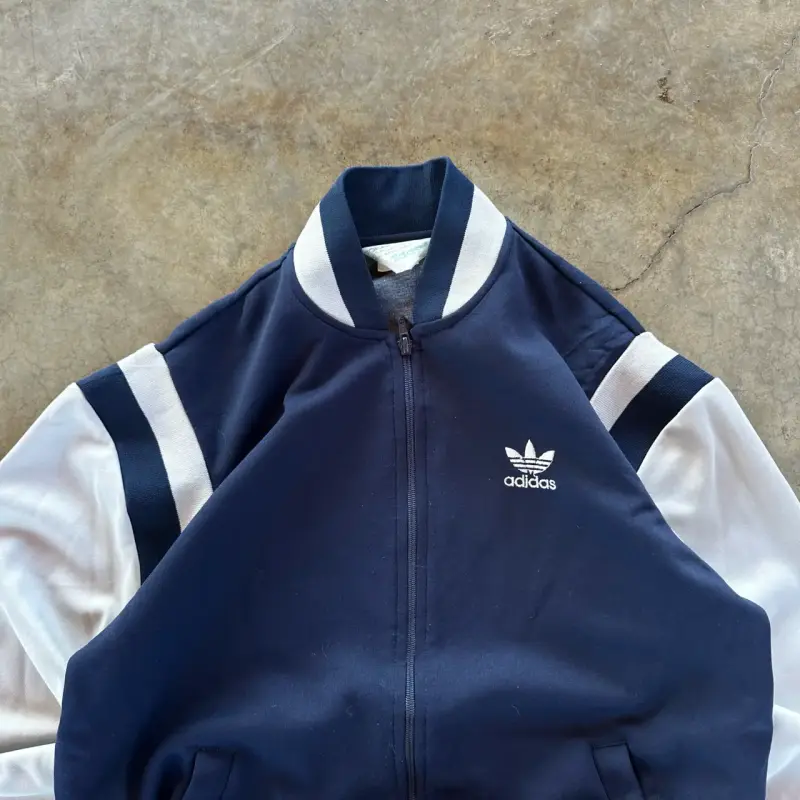 Chaqueta deportiva Adidas azul y blanca Bootleg - 2