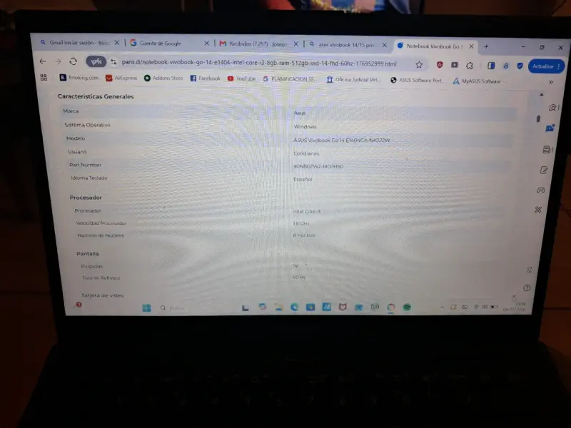 Notebook Asus Vivobook Go 14 E1404 Intel Core i3 - 2
