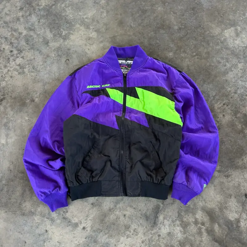 Chaqueta vintage Arctic Cat morada y negra