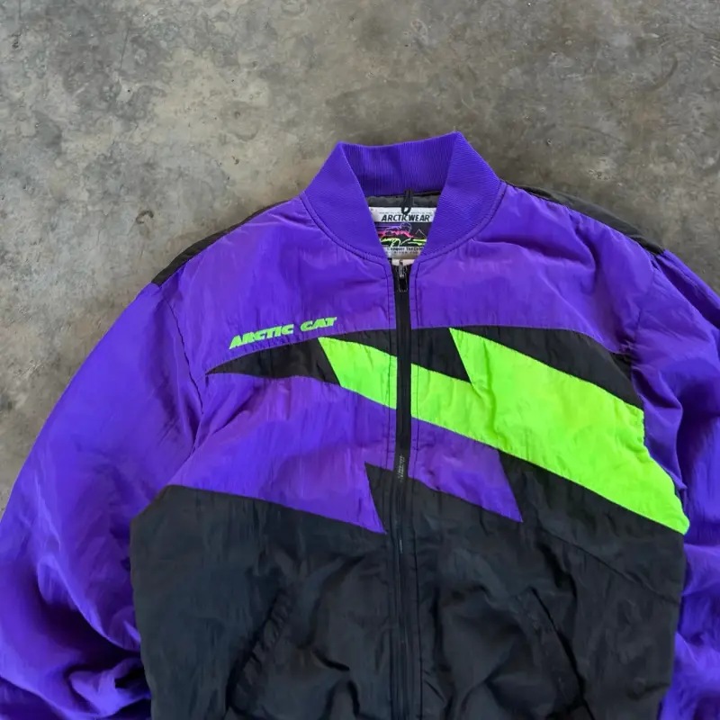 Chaqueta vintage Arctic Cat morada y negra - 3
