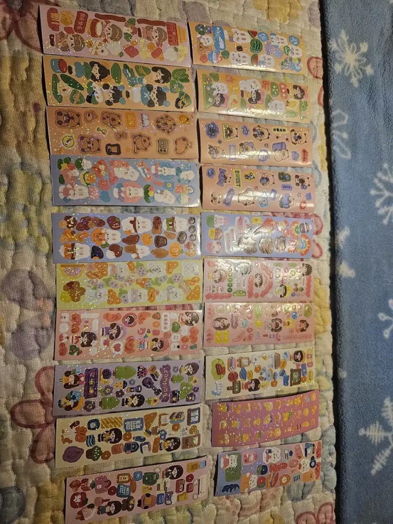 Set de 20 láminas pegatinas kawaii decorativas