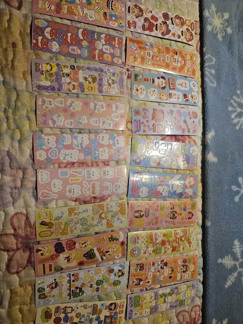 Set de 20 láminas stickers kawaii variados