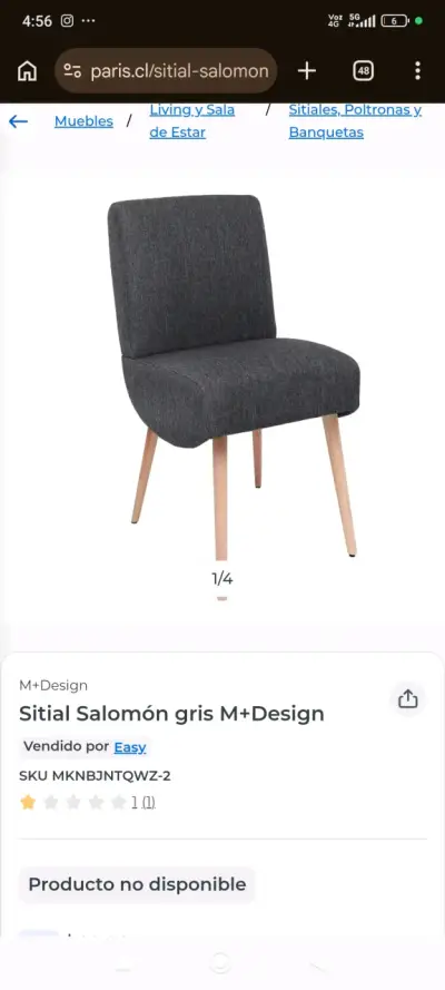 Sitial Salomón gris M+Design - miniatura 1