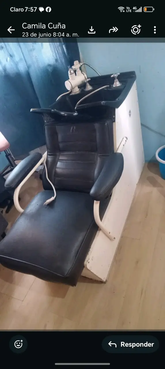 Lavacabezas de peluquería con silla reclinable
