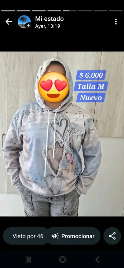 Polerón con capucha estampado leopardo rosa - miniatura 2