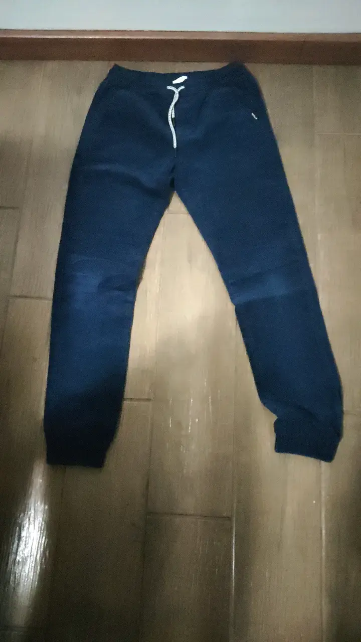 Pantalones de cotele azul marino con cordón - 2