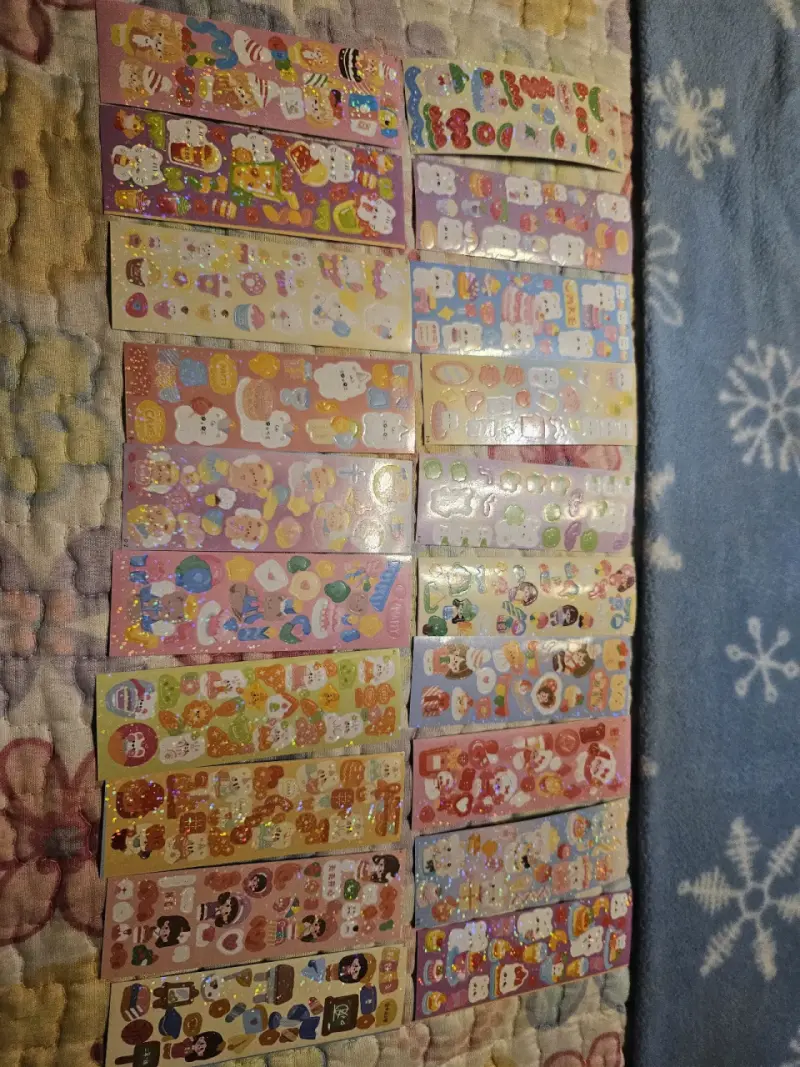 Set de 20 láminas stickers kawaii variados