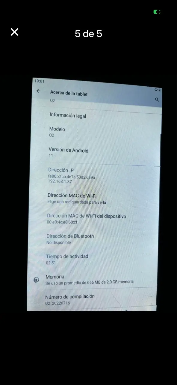 Tablet Q2 con Android en buen estado - 2
