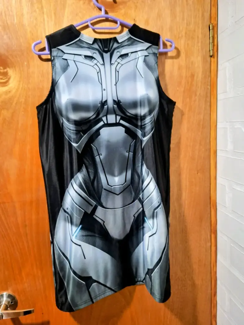 Vestido mini Cyber Grey metálico ilícita - 2
