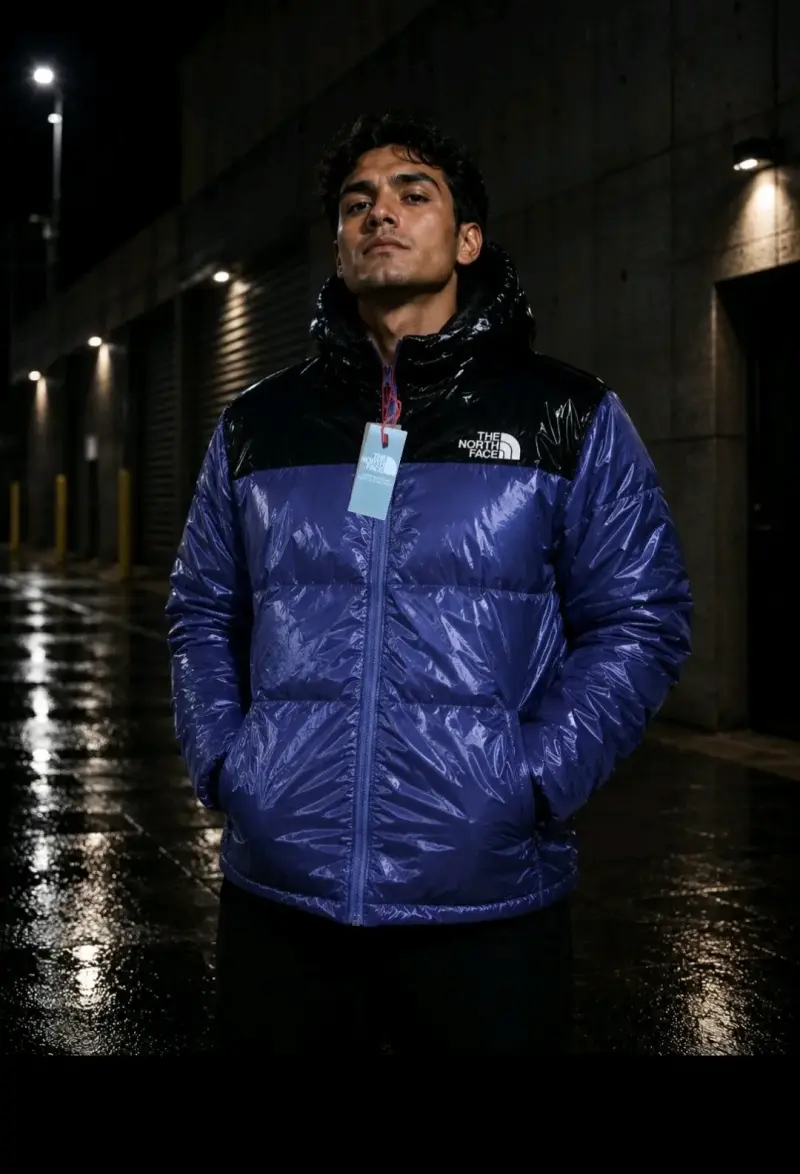 Chaqueta The North Face azul y negra ( IMITACIÓN) - 1