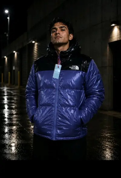Chaqueta The North Face azul y negra ( IMITACIÓN) - miniatura 1