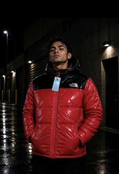 Chaqueta The North Face azul y negra ( IMITACIÓN) - miniatura 4
