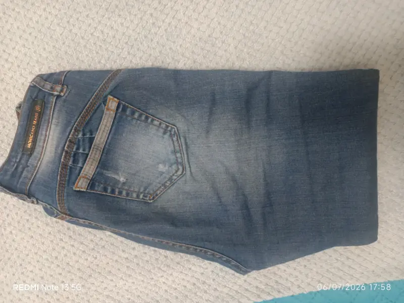 Jeans azul desgastado para mujer - 3