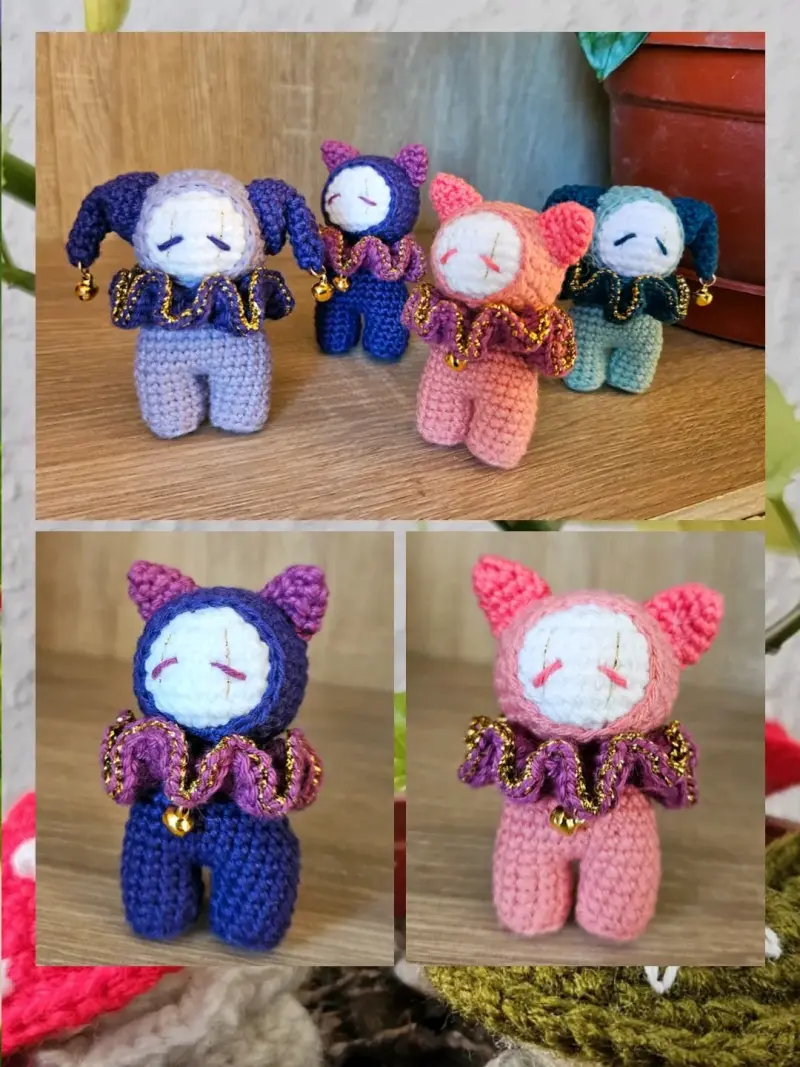Muñeco amigurumi bufón medieval - 2