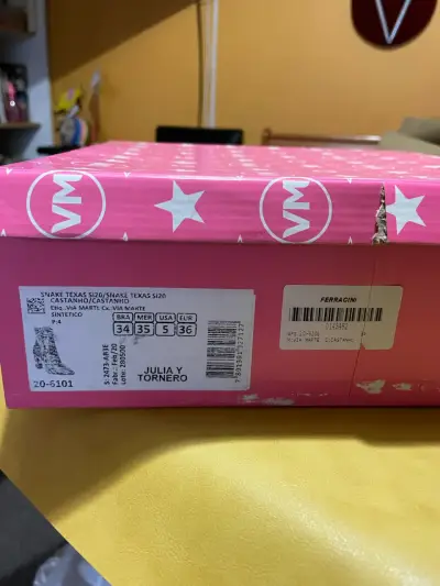 Botines de eco cuero marró, talla 35 con  cierre - miniatura 6