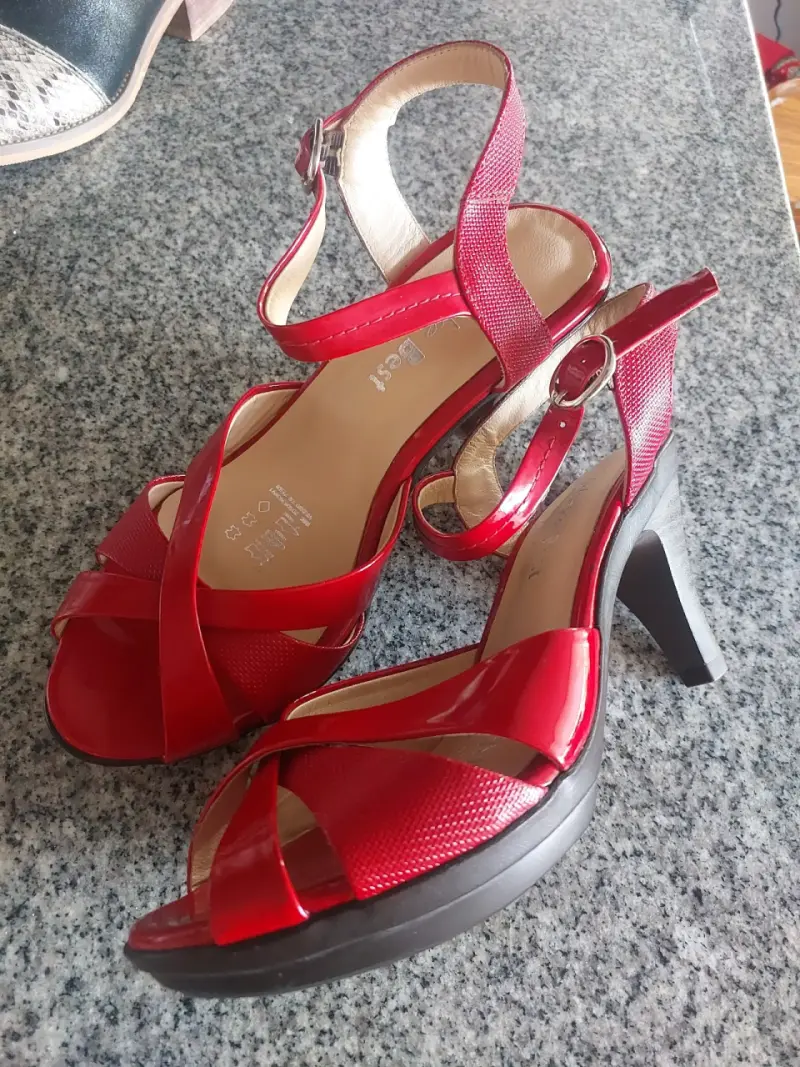 Chalas de tacón rojo Best para mujer - 1