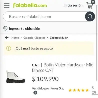 Botas CAT blancas de cuero con suela gruesa - miniatura 6