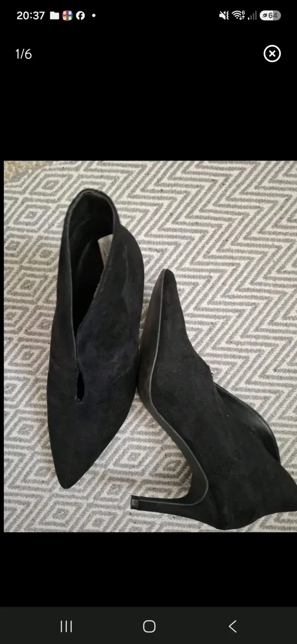 Botines de tacón negro elegante - 1