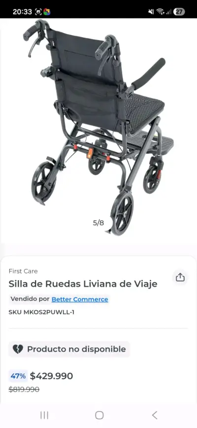 Silla para persona paraplegico - miniatura 1