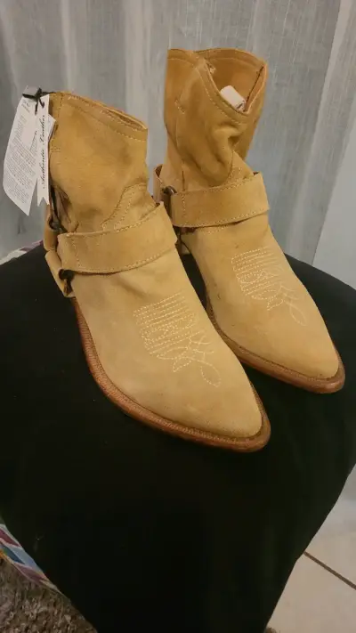 Botines de gamuza Mango color beige - miniatura 2