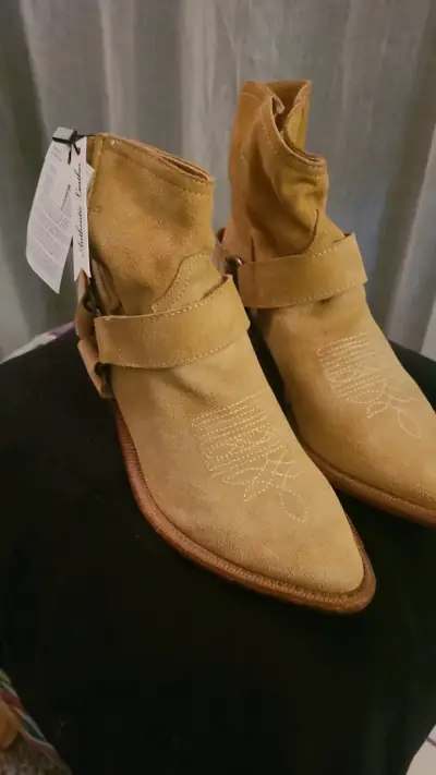 Botines de gamuza Mango color beige - miniatura 3
