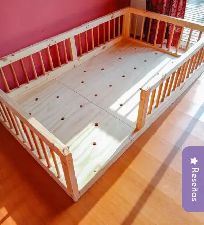 Cama infantil de madera estilo Montessori - miniatura 3