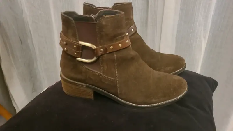 Botines de gamuza marrón Gacel - 2