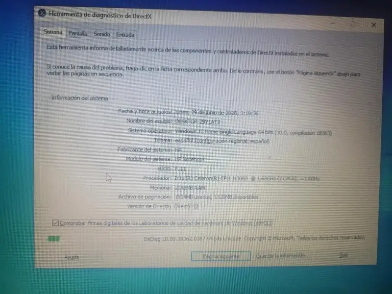 Laptop HP blanca en buen estado - 2