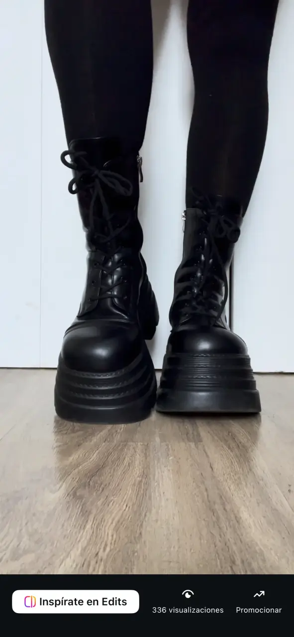 Botas negras de plataforma alta 37 - 3