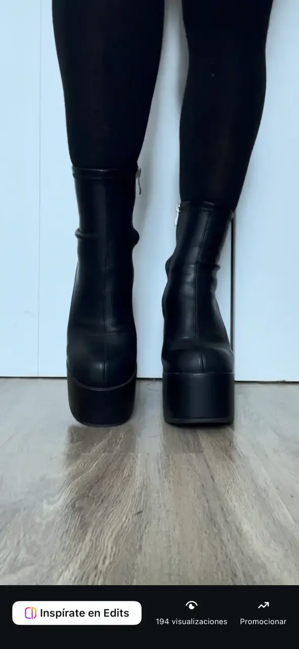 Botas negras de plataforma alta 38 - 3