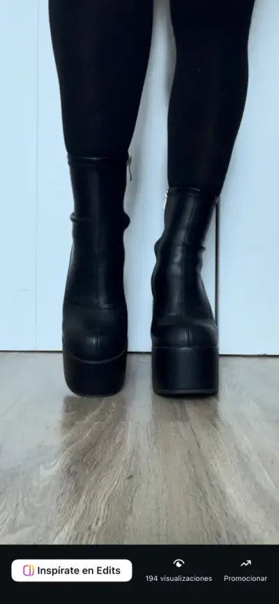 Botas negras de plataforma alta 38 - miniatura 3