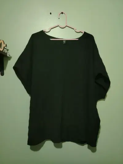 Polera negra básica para mujer shein 4XL - miniatura 1