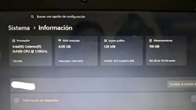 Notebook Acer azul en buen estado - miniatura 5