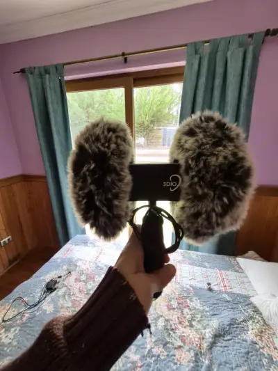 Micrófono binaural 3Dio con protectores de viento - miniatura 1