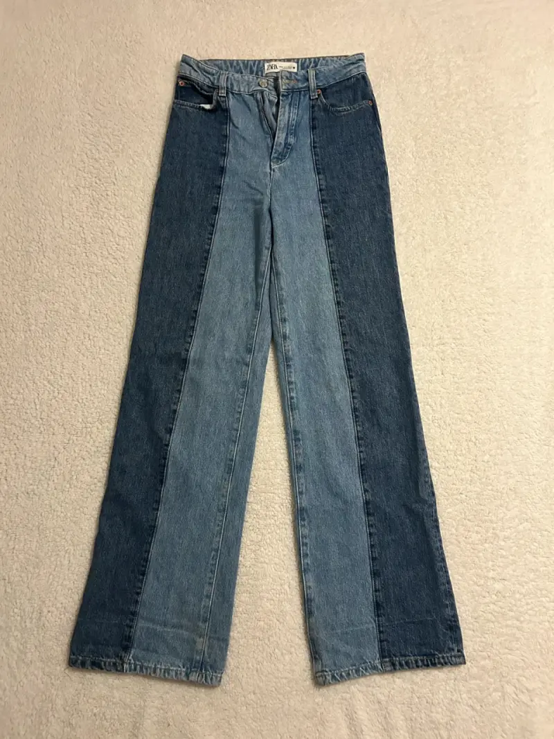 Jeans bicolor Zara para mujer
