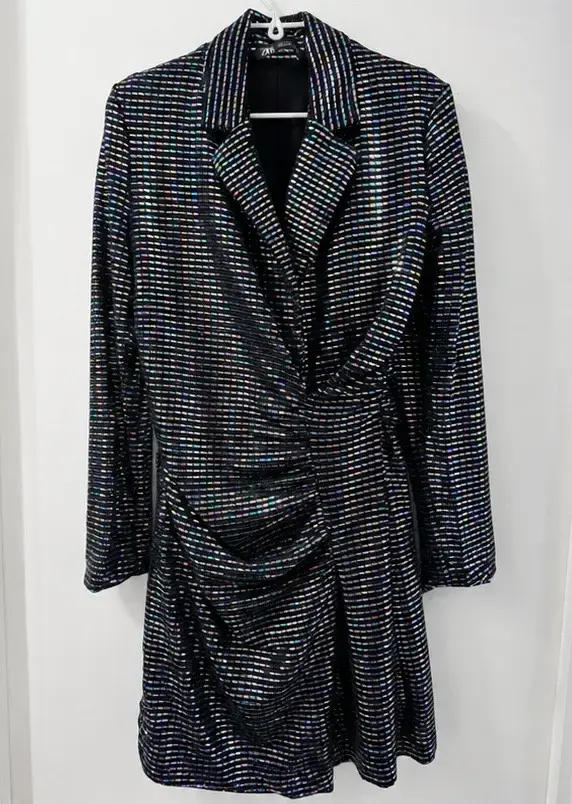 Vestido blazer de lentejuelas Zara - 1
