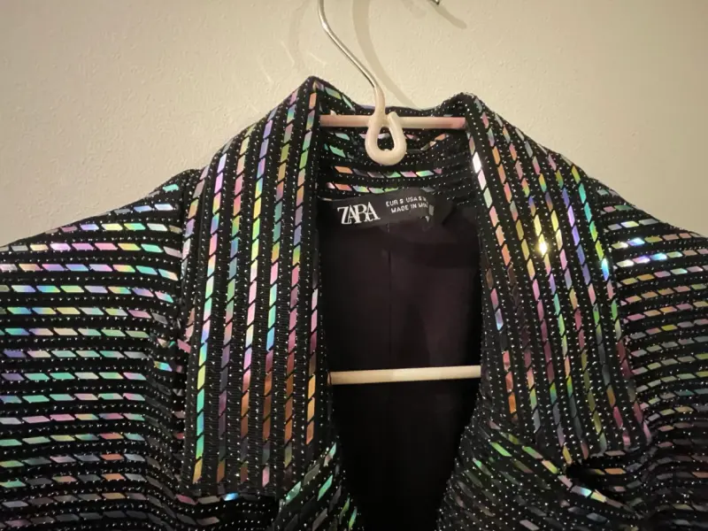 Vestido blazer de lentejuelas Zara - 3