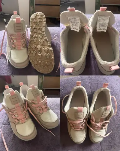 Zapatillas de trekking Decathlon beige y rosado - miniatura 1