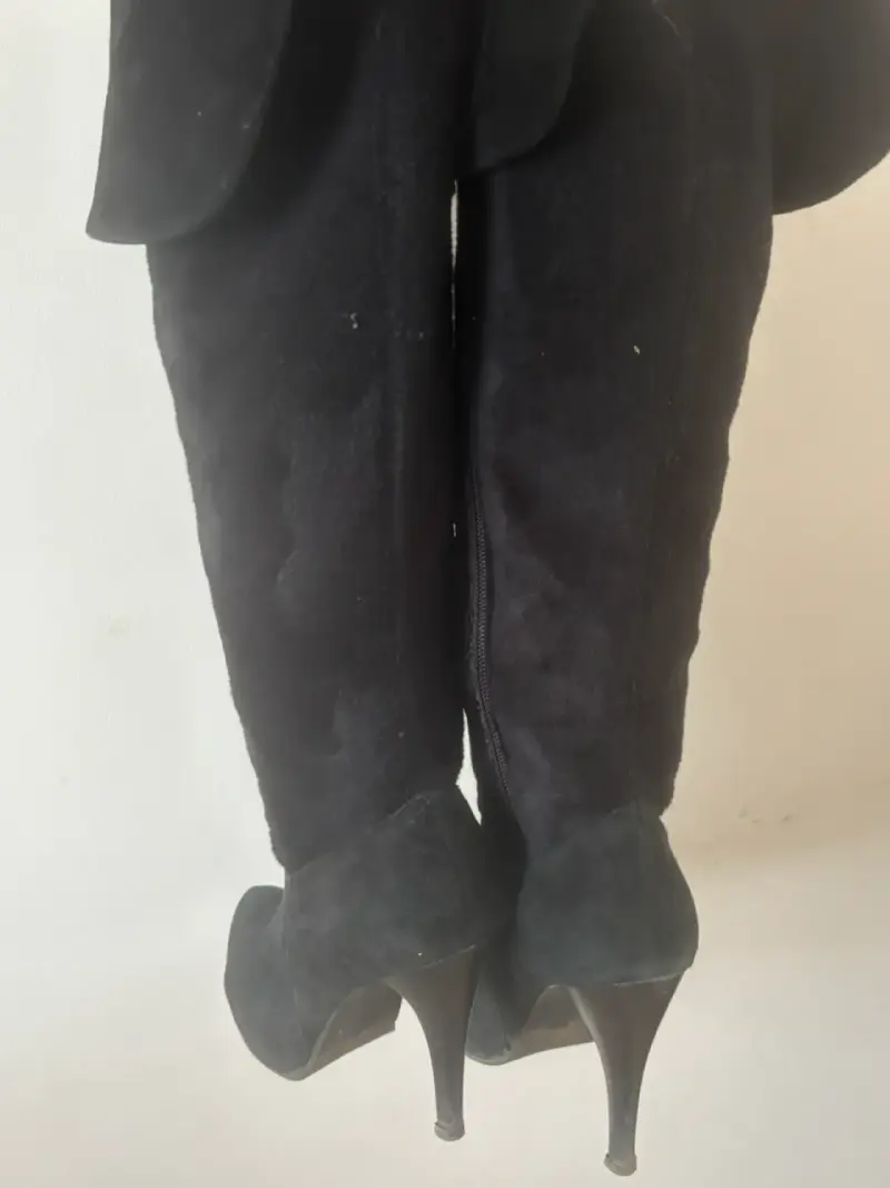 Botas negras de tacón alto para mujer - 2