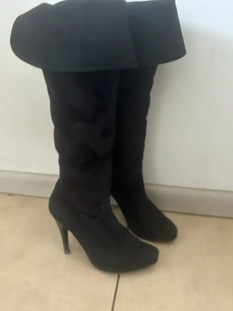 Botas negras de tacón alto para mujer - 3