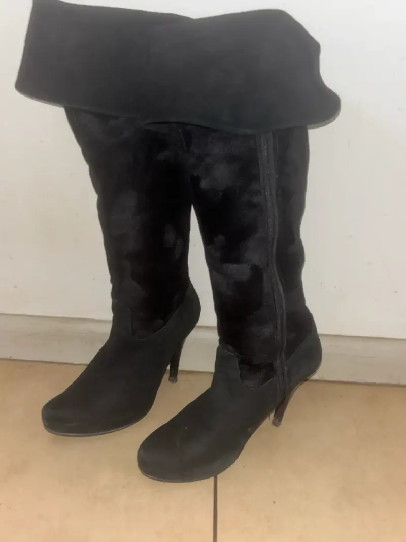 Botas negras de tacón alto para mujer - 5